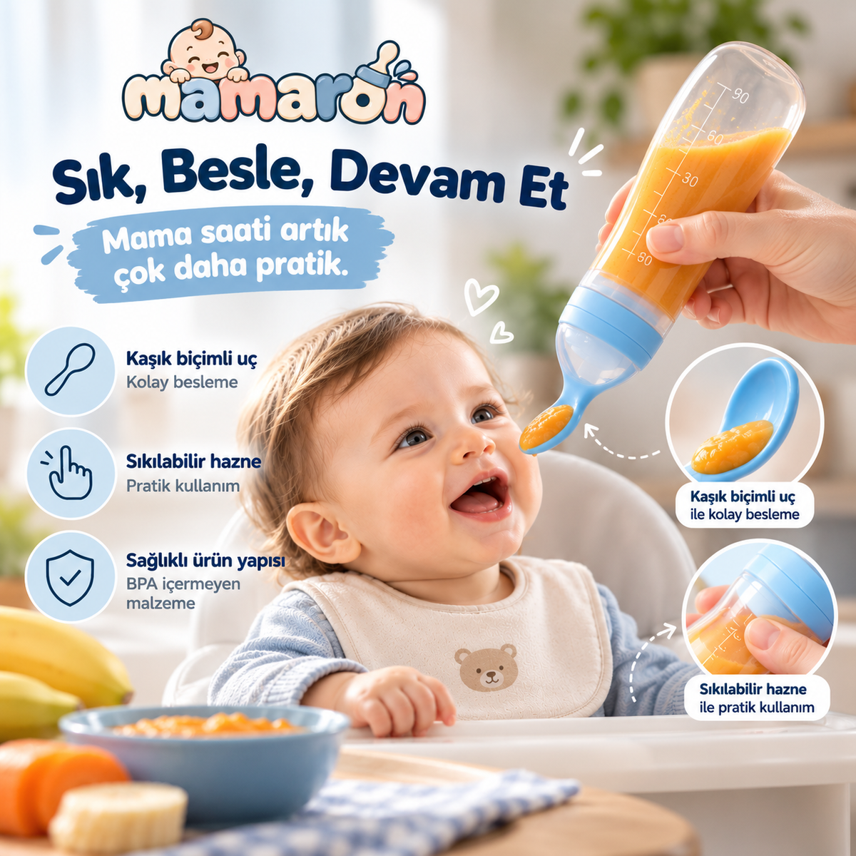Mamaron™ Kaşıklı Mama Biberonu