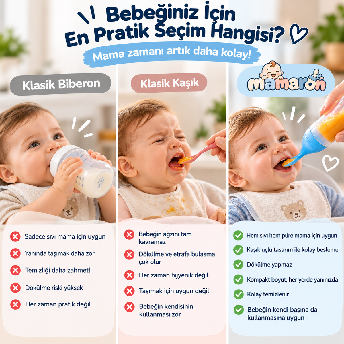 Mamaron™ Kaşıklı Mama Biberonu